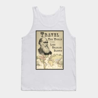 Darwin's Voyage Vintage World Map Tank Top